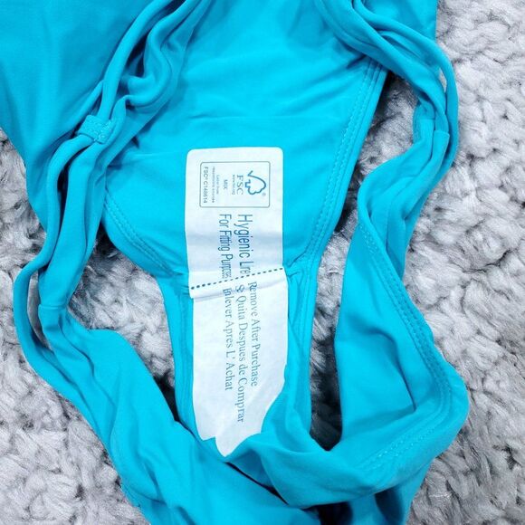 Andie Swim The Riviera Belted Light Neon Blue Bikini Bottom Size Small - Picture 6 of 8